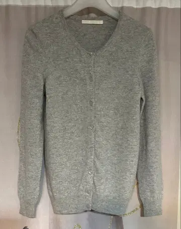 올드 유니클로 캐시미어 100% 가디건 라이트 그레이