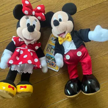 미키 미니 봉제 인형 디즈니 공식 레트로풍