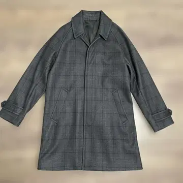 유나이티드 애로우즈 그레이 체크 래글런 코트