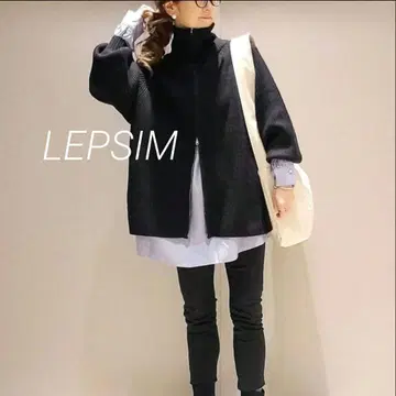 새상품 [ LEPSIM ] 블랙 오버 사이즈 가디건