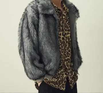 shoowtime 더블 지퍼 에코 퍼 블루종