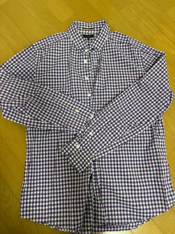 Paul Smith XL 보라색과 화이트 체크 셔츠