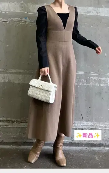 원피스 니트 오버롤 스커트