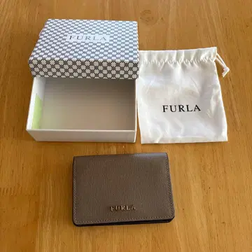 FURLA 명함지갑 그레이 상자, 더스트백 포함