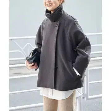 W/Ny 모사 스텐 칼라 숏코트