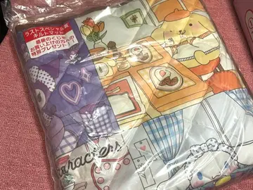 산리오 패턴 퀼트 매트 패브릭 소재