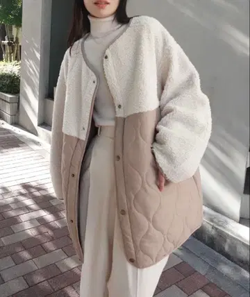 CORNERS 퀼팅 x 보아 절개 M-65 숏코트