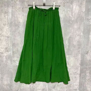 natural couture 린넨 롱 플레어 스커트 끈 포함