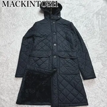 [ 새상품급 ] 매킨토시 런던 퀼팅 코트 보아 롱 블랙 34
