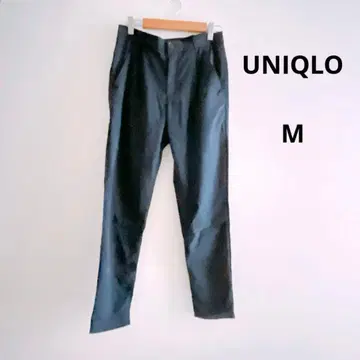 유니클로 테이퍼드 팬츠 블랙 M 블랙 스트레치 깔끔함 UNIQLO