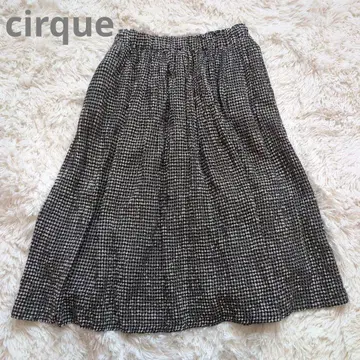 cirque 실크 이치 앤티크 스커트 수연 린넨 깅엄