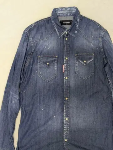 디스퀘어드 데님 셔츠 사이즈 50