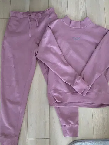 TENTIAL BAKUNE 리커버리 의류 핑크 맨투맨 세트