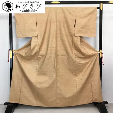 단벌  기모노 무지 밀짚색 K-3960