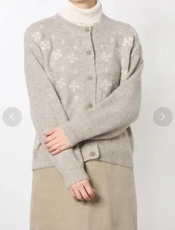 Samantha 모스모스 긴팔 니트 자수 가디건 프리 사이즈