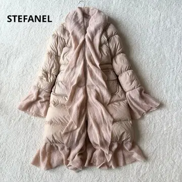 스테파넬 다운 코트 니트 도킹 벨트 개성파 레어 핑크 계열