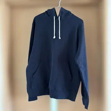 챔피온 후드 부착 후드티 네이비