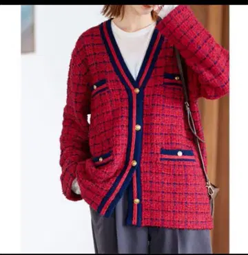 저널 스탠다드 TWEEDYV 라인 자켓 빨간색