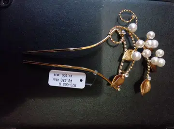 펄 장식 헤어콤 미사용 새상품