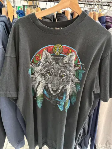 FRUIT OF THE LOOM 늑대 티셔츠 XL