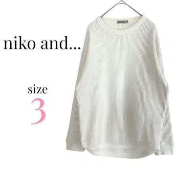 니코앤드 [ 3 ] 와플 트레이너 맨투맨 긴팔 심플 아이보리