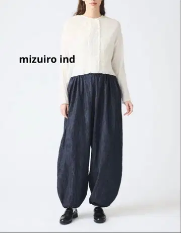 새상품급 2025 mizuiro ind 데님 드로우 스트링 볼륨 팬츠