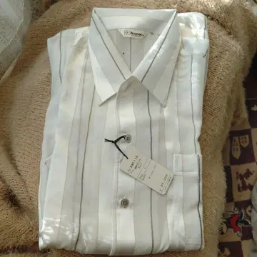 Kazac 화이트 스트라이프 긴팔 셔츠 EL