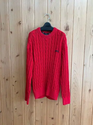 PAUL&SHARK 케이블 니트 스웨터 레드