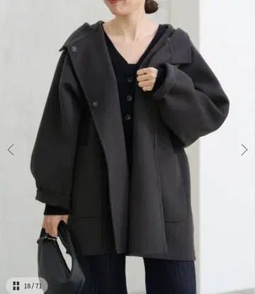 택 포함 새상품 IENA 슈퍼120 더블 페이스 후드 코트