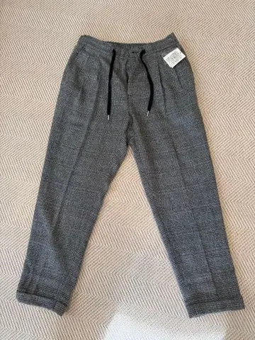 택 포함 새상품 미사용 nano universe 그레이 체크 팬츠