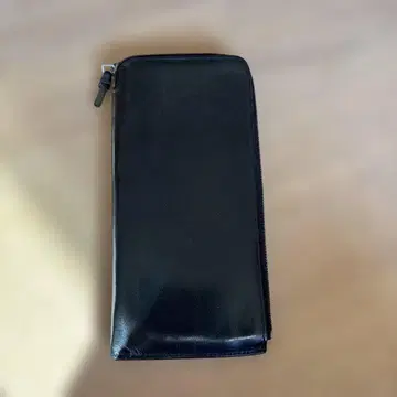 블랙 가죽 장지갑