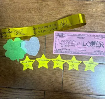 TXT ACT:TOMORROW 사이타마 벨루나 낙하물 금테 사인 포함 별