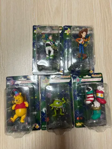 디즈니 크리스마스 캐릭터 피규어 5개 세트