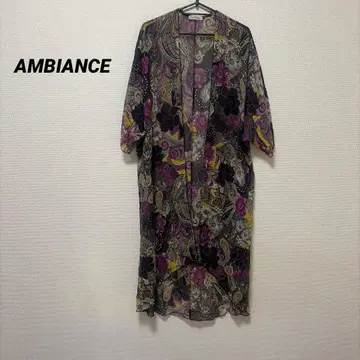 AMBIANCE 꽃무늬 반팔 가디건 루즈핏