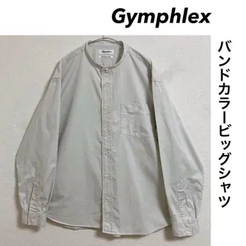 Gymphlex 밴드 카라 셔츠 그레이