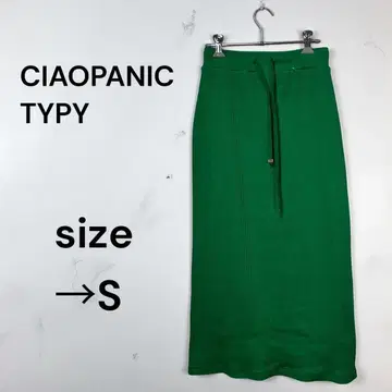 [ 새상품급 ] 차오패닉 티피 스커트 리브 니트 I라인 허리밴딩