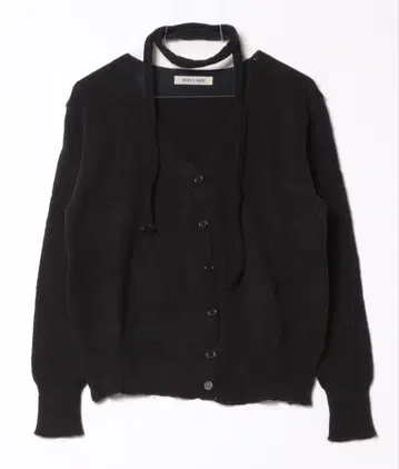 블랙 V넥 가디건