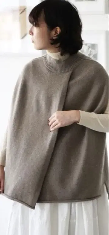 CLASKA 클래스카 HAU 하우 니트 랩 베스트 캐시미어 울