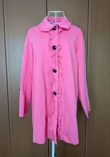 케이트 스페이드 프릴 트렌치코트 핑크 미사용 새상품