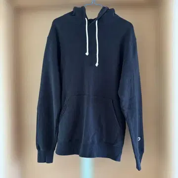 Champion 블랙 후드 부착 후드티