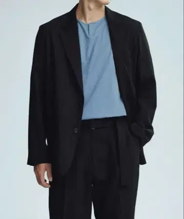 썸머 울 스티드 박스 실루엣 언라이닝 자켓