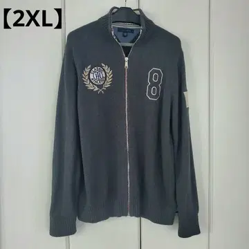 타미힐피거 집업 가디건 그레이색 XXL