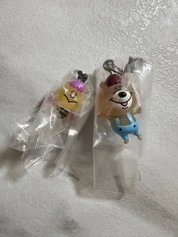 쿠마탄 캐릭터 키링 2개 세트