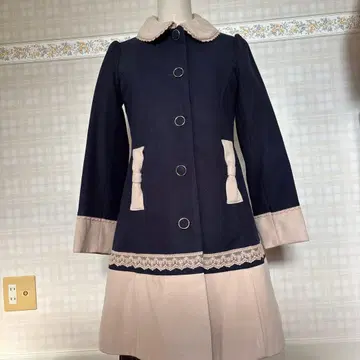 axes femme 바이컬러 코트 네이비