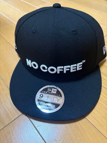 NO COFFEE 블랙 캡 9FIFTY 스트랩 백