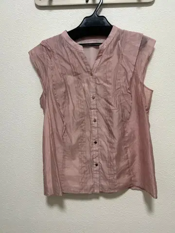 저스길리티 핑크 슬리브리스 셔츠 사이즈 2