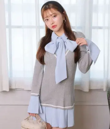 LIP SERVICE 셔츠 도킹 플리츠 원피스 택 포함