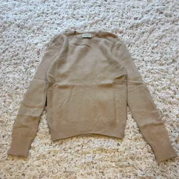 UNITED ARROWS 크루넥 니트 라쿤 울 캐시미어