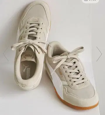 PUMA 스니커즈 23.5 스니커즈 로페피크닉 한정판 베이지