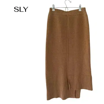 SLY 니트 타이 롱 스커트 허리밴딩 갸루